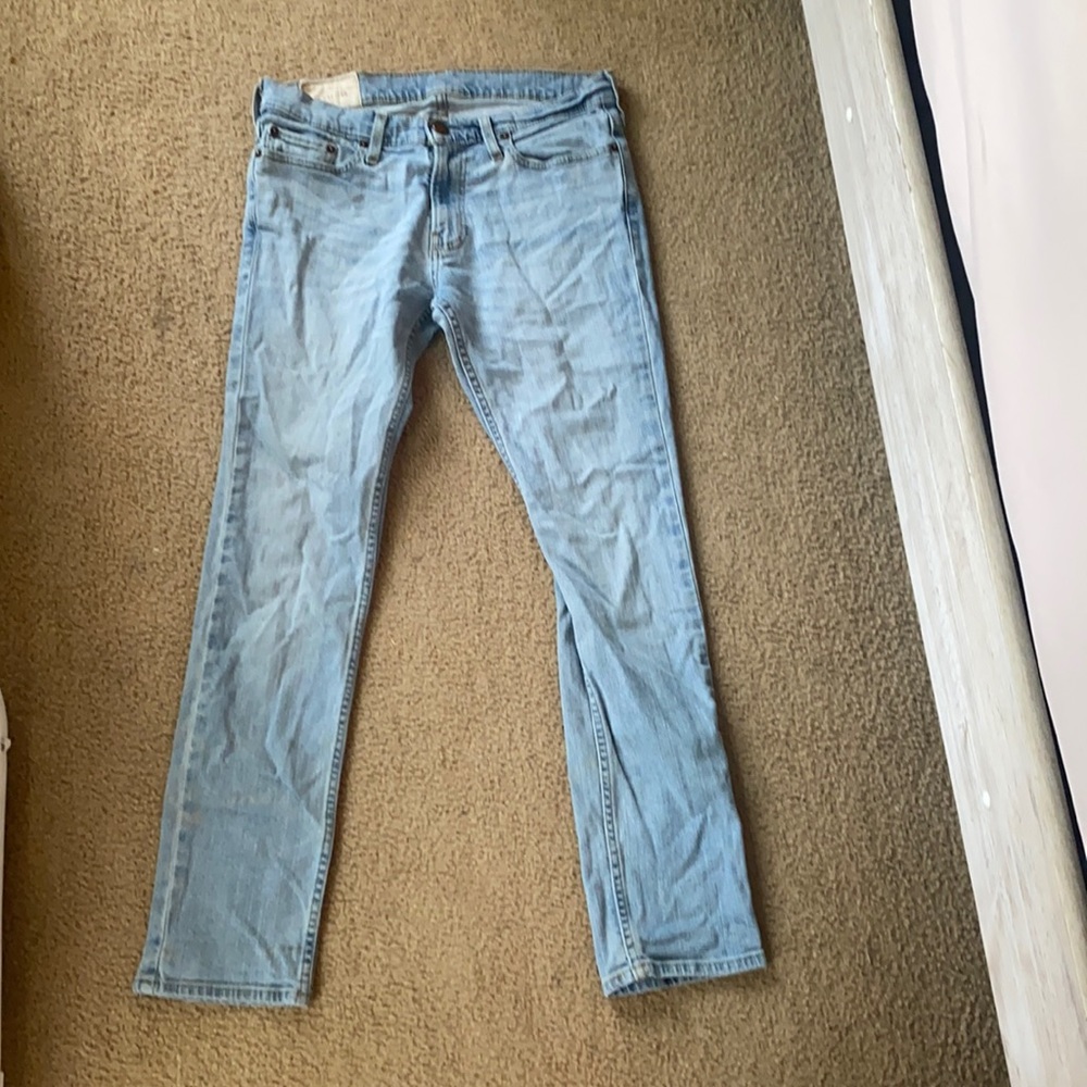 holister blue skinny jeans